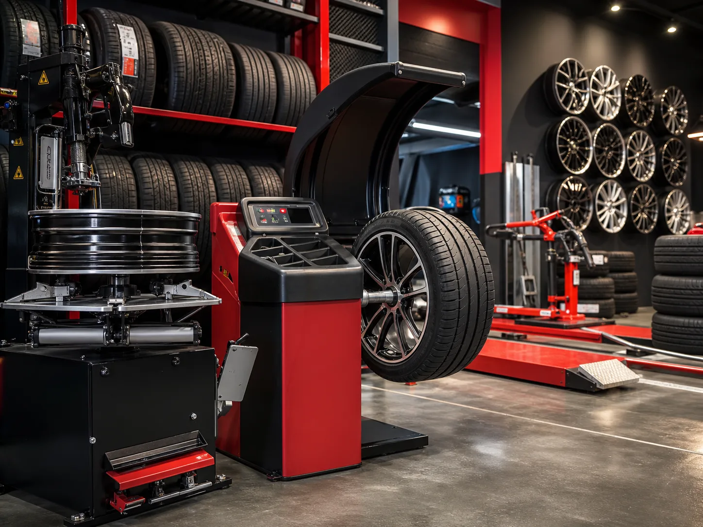 Tyre fitment and balancing workshop